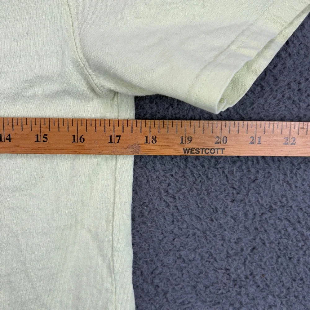 Champion Mens Small T-Shirt Pale Yellow Embroidered Mirror Logo GT19 Cotton‎ - Picture 4 of 8